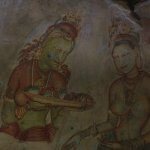 sigiriya - how to get there-Lion Rock Cave Paintings - 1